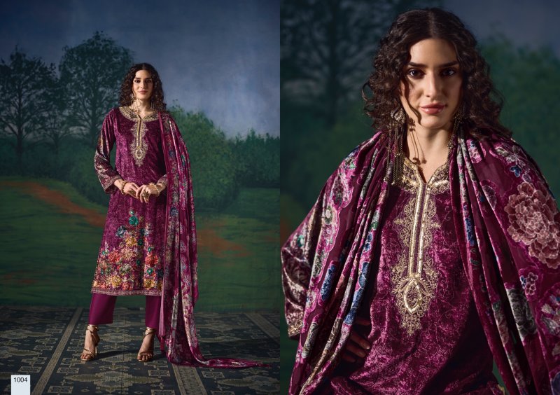 Heer By Rangati Palachi Velvet Dress Materials 